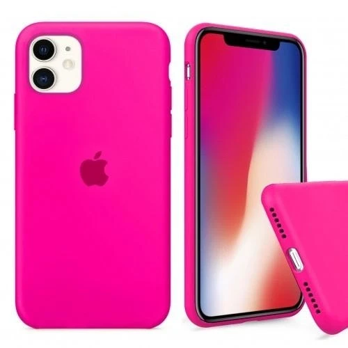 Чохол силіконовий для Айфон 11 / Silicone Full Case для iPhone 11 (Рожевий/ Shiny pink), фото 1