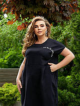 Гарне плаття з мусліну весна-осінь розмір батал, фото 3