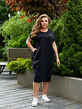 Гарне плаття з мусліну весна-осінь розмір батал, фото 2