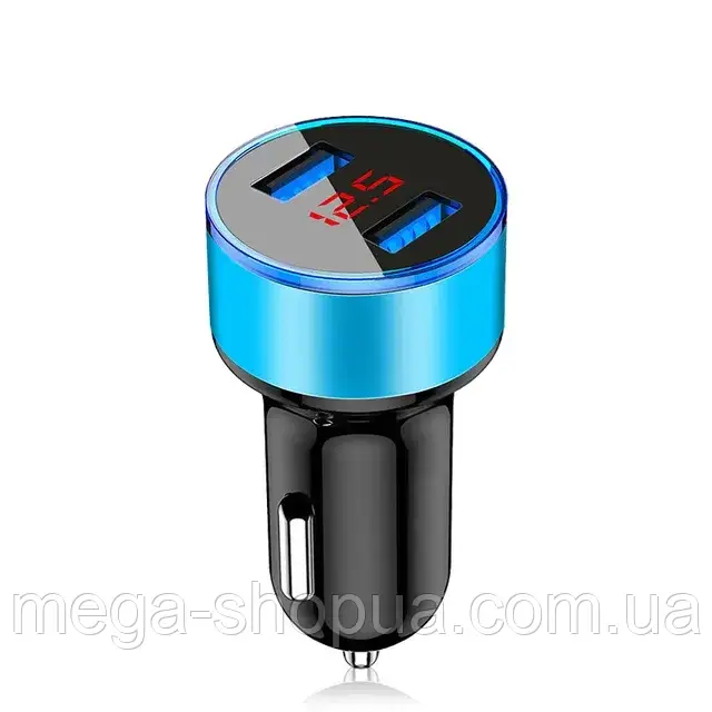 Автомобільний зарядний пристрій 3.1 A LED 2 USB-порти. Заряджання в машину від прикурювача для телефона BT43-4