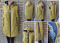 Жилетка жіноча подовжена демісезонна великих розмірів високої якості COOL FASHION, фото 2