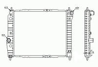 Радиатор охлаждения двигателя " PARTS-MALL " AVEO 02- (480*416*16 OE 96536523) (МКПП) (-A/C)