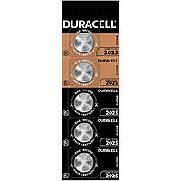 Батарейка литиевая дисковая Duracell CR2025-DSN-U5 Lithium 3V блистер 5шт/уп