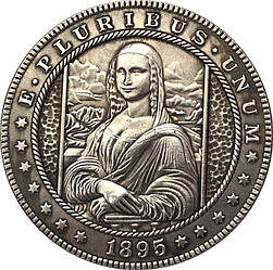 Монета сувенір, долар СШАang1895г Джоконда
