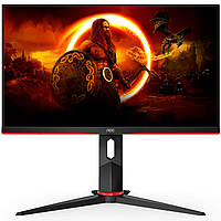 Монитор TFT 23.8" AOC Q24G2A/BK QHD IPS 165Hz 1ms HDMI DP HAS Pivot Black-Red