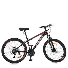 Спортивний велосипед 26 дюймів (рама 13", SHIMANO 21SP) Profi MTB2602-2 Чорно-червоний