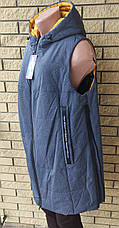 Жилетка жіноча подовжена демісезонна великих розмірів високої якості COOL FASHION, фото 5