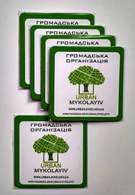 Квадратные магнитики на холодильник. Размер 63х63 мм 2