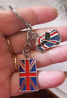 Сувенір брелок Британія Англія метал Great Britain машина та британський прапор