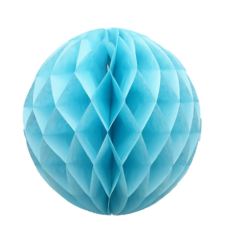 Паперова куля соти 10 см блакитний, фото 1