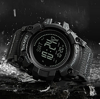Мужские наручные многофункциональные часы Skmei Черный, Прочные водостойкие часы для военных MIVAX