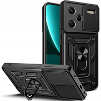 PC + TPU чехол Camshield armor для Xiaomi Redmi Note 13 Pro Plus (5G) черный