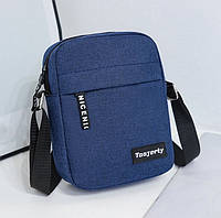 Сумочка мессенджер Taajerty, синяя сумка планшетка через плече, молодежная барсетка