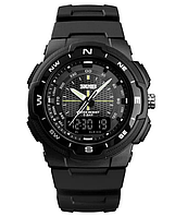 Чоловічий наручний тактичний годинник Skmei Чорний, Міцний водостійкий годинник для військових APEX