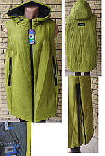 Жилетка жіноча подовжена демісезонна великих розмірів високої якості COOL FASHION, фото 2