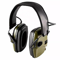 Активні стрілецькі навушники ProTac Slim Зелений, Тактичні навушники для стрільби MIVAX