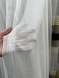Готовий тюль тканина батист на тасьмі 300х270 см Колір Білий, фото 2
