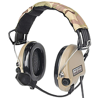 Активні стрілецькі навушники з гарнітурою Protac VII Military, Тактичні навушники MIVAX