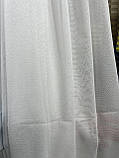 Готовий тюль тканина батист на тасьмі 300х270 см Колір Білий, фото 3