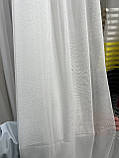 Готовий тюль тканина батист на тасьмі 300х270 см Колір Білий, фото 4