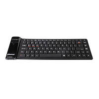 Клавиатура беспроводная силиконовая CROWN CMK-6003 черный, подключение Bluetooth