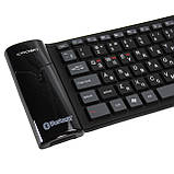 Бездротова клавіатура силіконова CROWN CMK-6003 чорний, підключення Bluetooth, фото 3