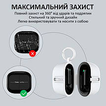 Чохол силіконовий для навушників перекладача Timekettle M3 з карабіном білий, фото 2