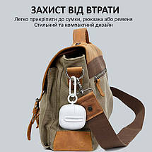 Чохол силіконовий для навушників перекладача Timekettle M3 з карабіном білий, фото 3