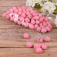 Яйца для декора пасхальные, набор 100 шт. крашенки декоративные супер-мини розовые 2286-6