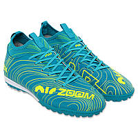 Сороконожки футбольные ZOOM 230313-2 Бирюзовый (обувь футзальная для мини-футбола) р. 43