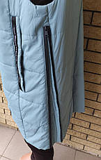 Жилетка жіноча подовжена демісезонна великих розмірів високої якості COOL FASHION, фото 5