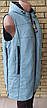 Жилетка жіноча подовжена демісезонна великих розмірів високої якості COOL FASHION, фото 7