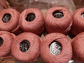 Бавовна Пряжа Ірис No8/10 грам світло-коричневий з рожевим відтінком 768