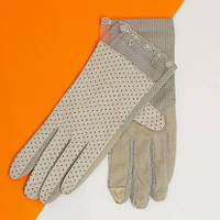 Женские перчатки для сенсорных телефонов с сеточкой (арт. 20-1-67) S серый