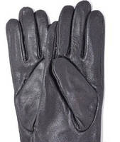 Подростковые кожаные перчатки с плюшевой подкладкой №J1-4 S черные