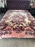 Велюрове двостороннє покривало класу Люкс 200*240/якісне велюрове покривало на велике ліжко