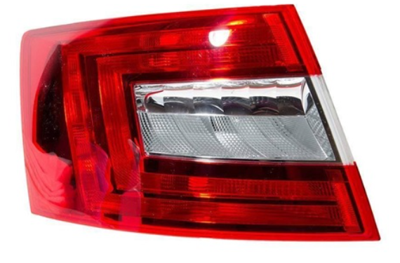 Ліхтар лівий Skoda Octavia A7 13-17 LIFTBACK TYC без ламп (W5W/P21W/PY21W/H21W)