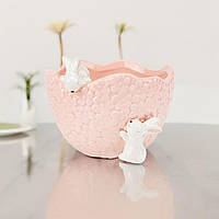 Пасхальная подставка для яиц Весенняя нежность розовая 11,5 см (5005-011), пасхальная посуда (конфетница,