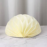 Куля соти паперова 15 см кремовий, фото 3