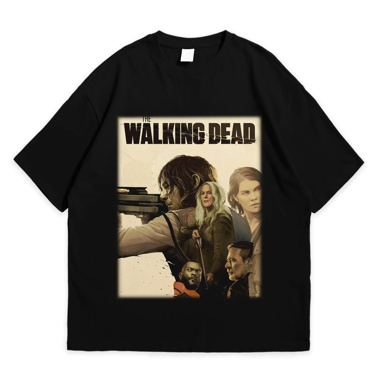 Футболка з принтом Ходячі мерці 2 The walking dead 2 XXXL Чорний