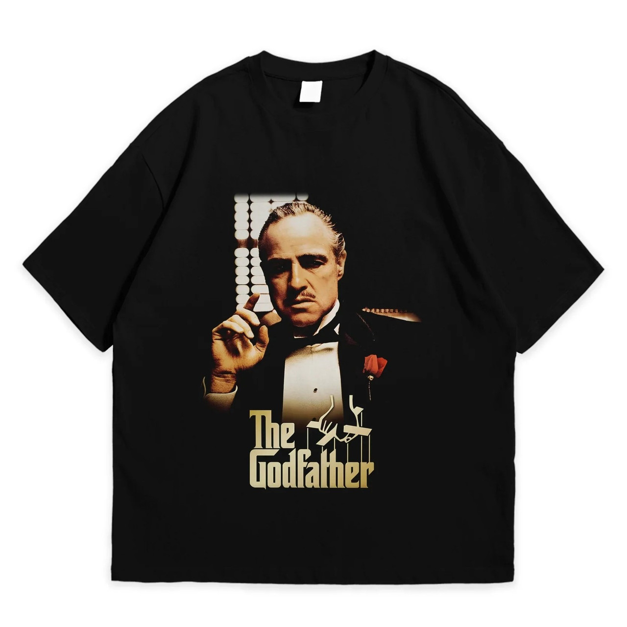 Футболка з принтом Хрещений батько S Чорний