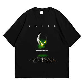 Футболка з принтом Чужий Alien L Чорний, фото 1