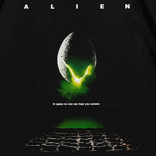 Футболка з принтом Чужий Alien L Чорний, фото 3