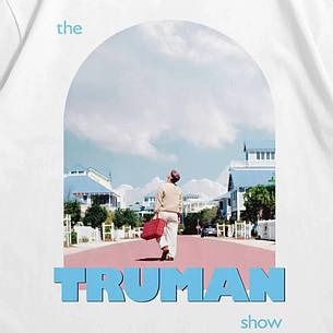 Футболка з принтом Шоу Трумена Постер The truman show XXL Білий, фото 3