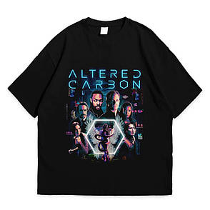 Футболка з принтом Видозмінений вуглець Altered Carbon Characters XXXL Чорний, фото 1