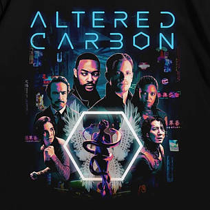 Футболка з принтом Видозмінений вуглець Altered Carbon Characters XXXL Чорний, фото 3