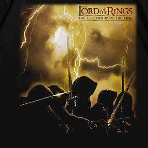 Футболка з принтом Володар перснів The fellowship of the ring L Чорний, фото 3
