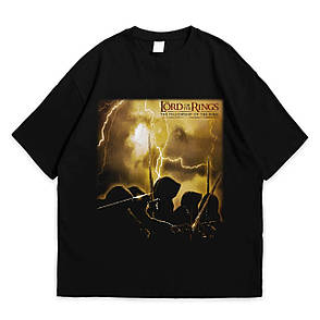 Футболка з принтом Володар перснів The fellowship of the ring XXL Чорний, фото 1