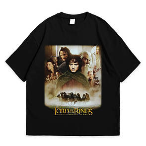 Футболка з принтом Володар перснів The fellowship of the ring XXXL Чорний, фото 1