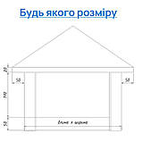 Димник для димаря 500х700 мм з полімерним покриттям Зелений RAL-6005 Глянець 0.4 квадратний, фото 2
